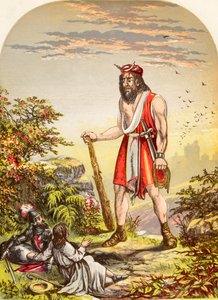 Les pèlerins trouvés par le Géant du désespoir, du Voyage du pèlerin de John Bunyan, publié c.1880